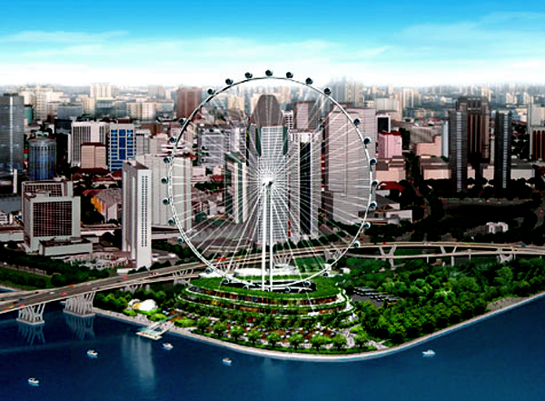 колесе обозрения в Сингапуре